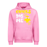 Fuchsia Pink chicks dig me Urban Hoodie - linhVisuals
