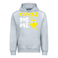 Heather Grey chicks dig me Urban Hoodie - linhVisuals