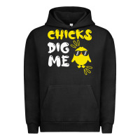 Pigment Black chicks dig me Urban Hoodie - linhVisuals