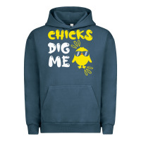 Pigment Midnight Navy chicks dig me Urban Hoodie - linhVisuals