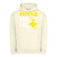 Pigment Pistachio chicks dig me Urban Hoodie - linhVisuals