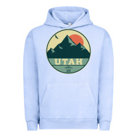 Pigment Grape Ice utah retro mountain badge Urban Hoodie - linhVisuals