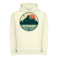 Pigment Pistachio utah retro mountain badge Urban Hoodie - linhVisuals