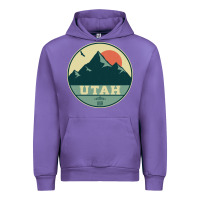 Tulip utah retro mountain badge Urban Hoodie - linhVisuals