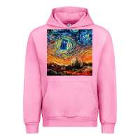 Fuchsia Pink van gogh never saw gallifrey Urban Hoodie - linhVisuals