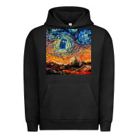 Pigment Black van gogh never saw gallifrey Urban Hoodie - linhVisuals