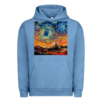 Pigment Pebble Blue van gogh never saw gallifrey Urban Hoodie - linhVisuals