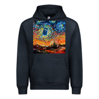 Navy van gogh never saw gallifrey Urban Hoodie - linhVisuals
