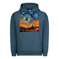 Pigment Midnight Navy van gogh never saw gallifrey Urban Hoodie - linhVisuals