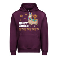 Mauve Wine happy llamakah llama withorah jewish Urban Hoodie - linhVisuals