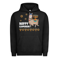 Pigment Black happy llamakah llama withorah jewish Urban Hoodie - linhVisuals