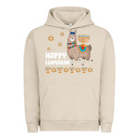 Pigment French Oak happy llamakah llama withorah jewish Urban Hoodie - linhVisuals