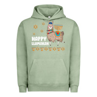 Pigment Oil Green happy llamakah llama withorah jewish Urban Hoodie - linhVisuals