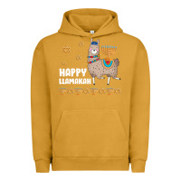 Pigment Peanut Butter happy llamakah llama withorah jewish Urban Hoodie - linhVisuals