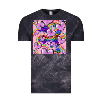 Cloud Black pride heart seamless pattern Vintage Tee - FaDigitalArtStudio