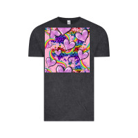 Vintage Black pride heart seamless pattern Vintage Tee - FaDigitalArtStudio