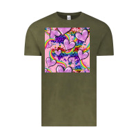 Pride Heart Seamless Pattern Vintage Tee | Teevron