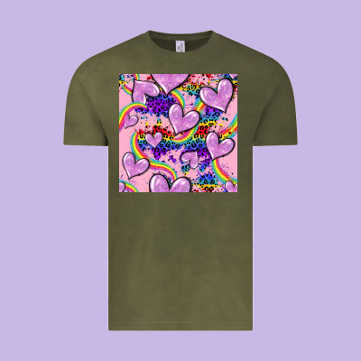 Pride Heart Seamless Pattern Vintage Tee Designed By Fadigitalartstudio