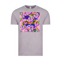 Vintage Zinc pride heart seamless pattern Vintage Tee - FaDigitalArtStudio
