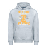 Heather Grey i play disc golf because i like it not Urban Hoodie - linhVisuals