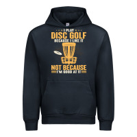 Navy i play disc golf because i like it not Urban Hoodie - linhVisuals