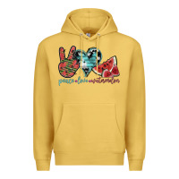 Antique Gold peace love watermelon Premium Hoodie - SublimationCraftShop