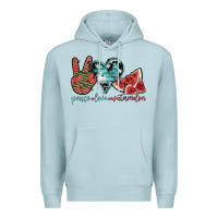 Blue Mist peace love watermelon Premium Hoodie - SublimationCraftShop