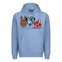 Colony Blue peace love watermelon Premium Hoodie - SublimationCraftShop