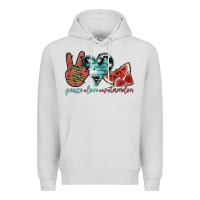 Dove Grey peace love watermelon Premium Hoodie - SublimationCraftShop