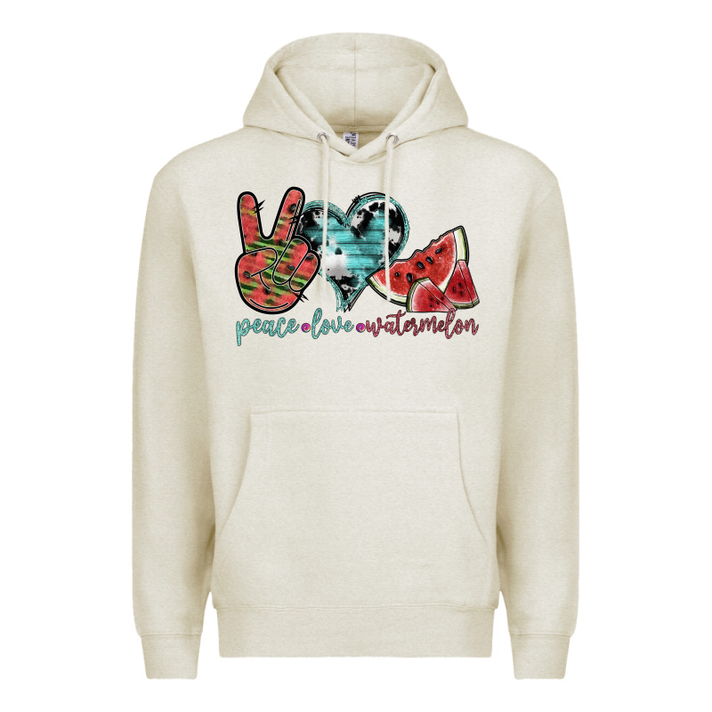 Peace Love Watermelon Premium Hoodie by SublimationCraftShop | Teevron
