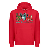 Red peace love watermelon Premium Hoodie - SublimationCraftShop