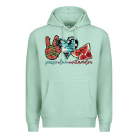 Seafoam peace love watermelon Premium Hoodie - SublimationCraftShop