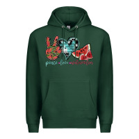 Sports Green peace love watermelon Premium Hoodie - SublimationCraftShop