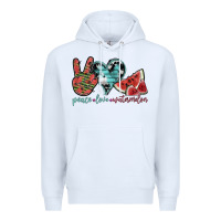 White peace love watermelon Premium Hoodie - SublimationCraftShop