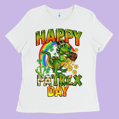Happy St. Patrex Day Ladies Tee Designed By Cowgirlartshop