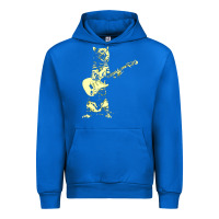 Cobalt cat playing guitar Urban Hoodie - linhVisuals