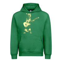 Emerald cat playing guitar Urban Hoodie - linhVisuals