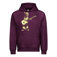 Mauve Wine cat playing guitar Urban Hoodie - linhVisuals
