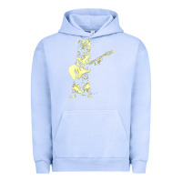 Pigment Grape Ice cat playing guitar Urban Hoodie - linhVisuals