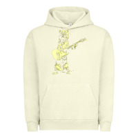 Pigment Pistachio cat playing guitar Urban Hoodie - linhVisuals