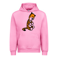 Fuchsia Pink Calvin Bill Watterson Urban Hoodie - linhVisuals