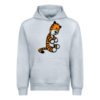 Heather Grey Calvin Bill Watterson Urban Hoodie - linhVisuals