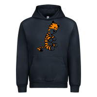 Navy Calvin Bill Watterson Urban Hoodie - linhVisuals
