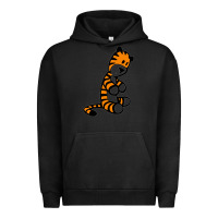 Pigment Black Calvin Bill Watterson Urban Hoodie - linhVisuals