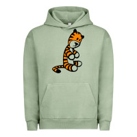 Pigment Oil Green Calvin Bill Watterson Urban Hoodie - linhVisuals