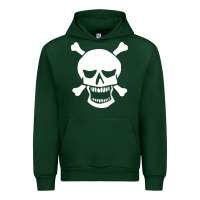 Forest Green skull crossbones Urban Hoodie - linhVisuals