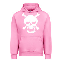 Fuchsia Pink skull crossbones Urban Hoodie - linhVisuals