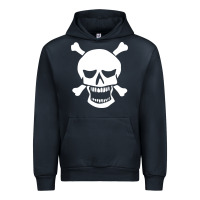 Navy skull crossbones Urban Hoodie - linhVisuals