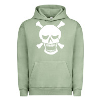 Pigment Oil Green skull crossbones Urban Hoodie - linhVisuals