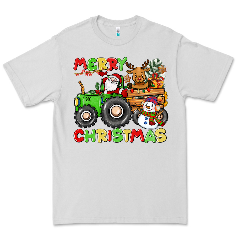 Merry Christmas Crew Tractor Premium Tee by CowGirlArtShop | Teevron